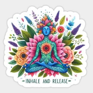 Meditation in Bloom Sticker